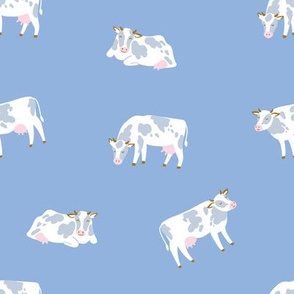 Cows on blue (large scale)