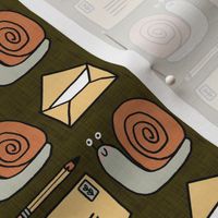 Snail Mail Pen Pals (Medium Scale) olive