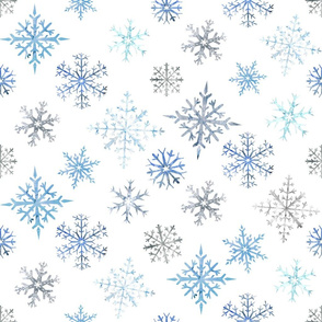 BG - Blue Snowflakes