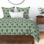 Artichoke and fantail - light green- medium