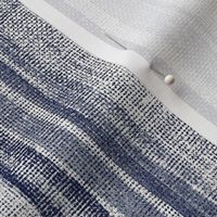 Rustic Canvas Textured Stripes in Blue Grey and Navy - large