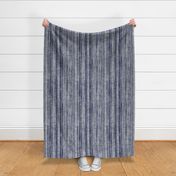 Rustic Canvas Textured Stripes in Blue Grey and Navy - large