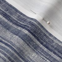 Rustic Canvas Textured Stripes in Blue Grey and Navy - medium