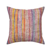 Colorful Rustic Stripes in Pink, Yellow and Purple - large