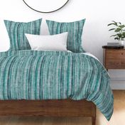 Textured Stripes in Teal Green and Grey - large