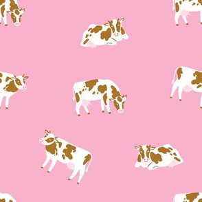 Cow on pink