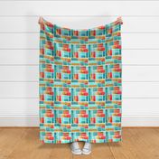 Texas Modern Crop Squares Turquoise