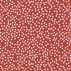 Christmas confetti white snow spots and dots abstract minimalist boho texture red white