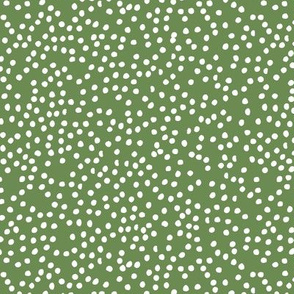 Christmas confetti white snow spots and dots abstract minimalist boho texture olive green white