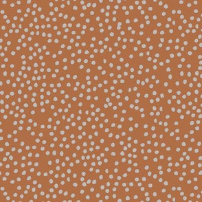 Christmas confetti white snow spots and dots abstract minimalist boho texture rust copper brown gray neutral 
