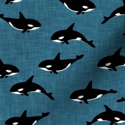 orca - killer whales - stone blue - LAD20