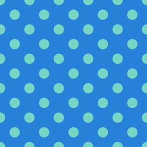 Polka Dots forgetmenot blue/dark teal