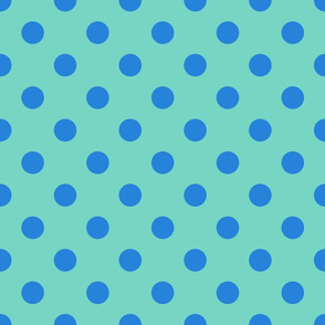 Polka Dots dark teal/forgetmenot blue 