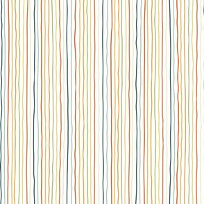 colorful vintage crooked lines on white