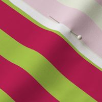 Stripes Dark Magenta / light green