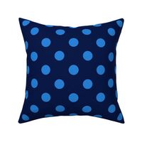 Polka Dots navy blue/ forgetmenot blue