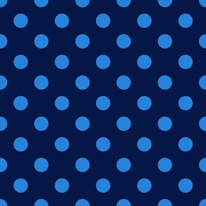 Polka Dots navy blue/ forgetmenot blue