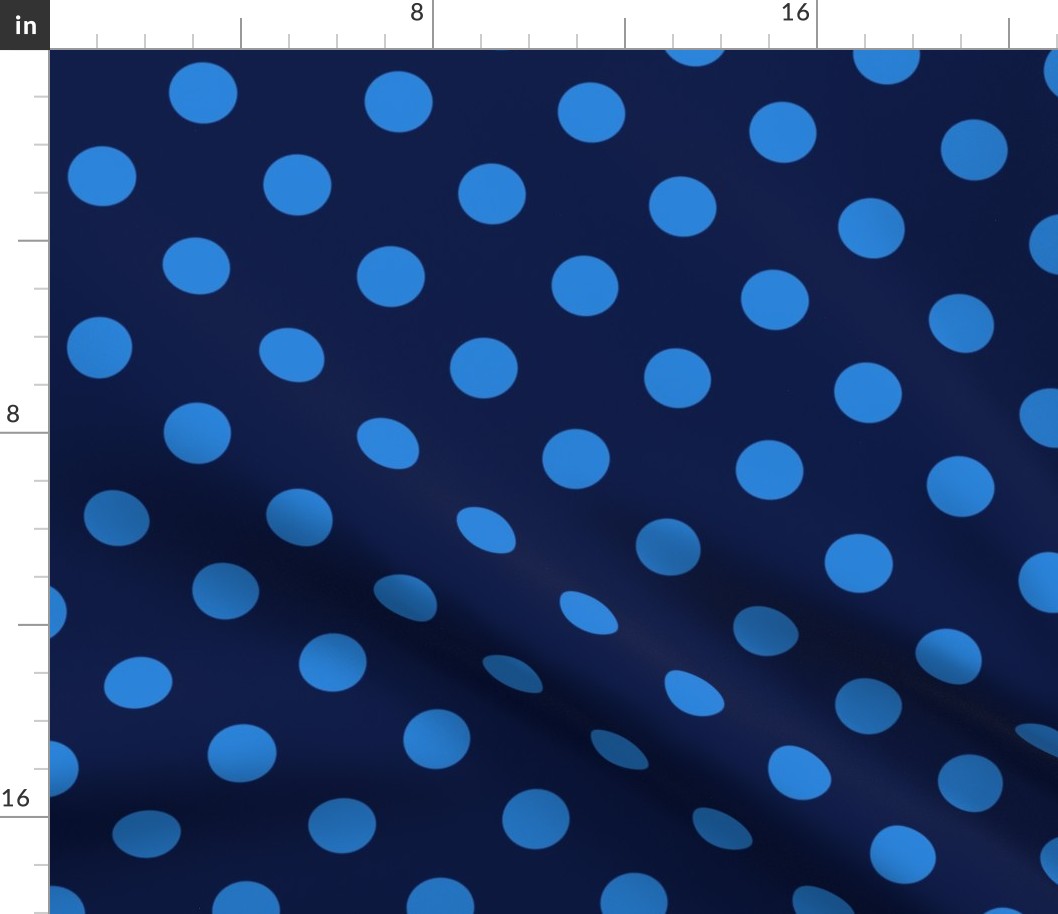 Polka Dots navy blue/ forgetmenot blue