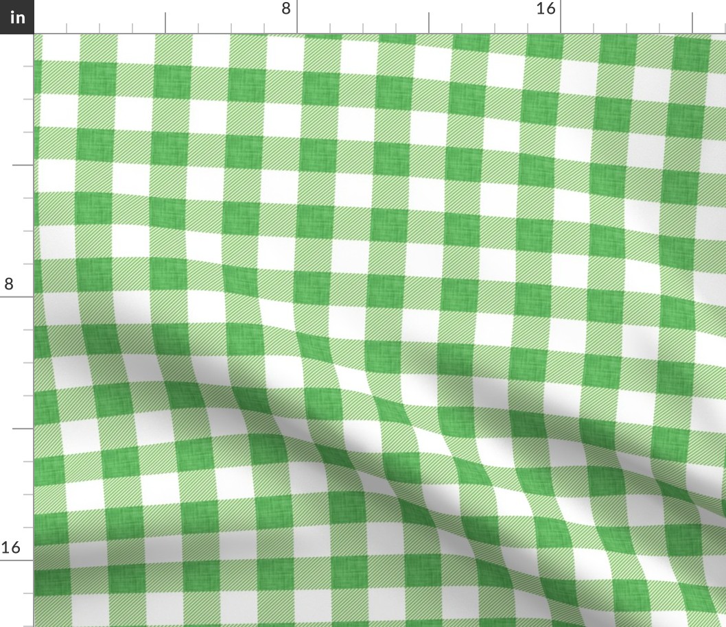 1" green linen no. 1 buffalo check