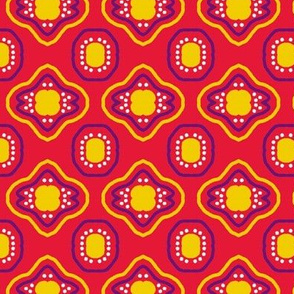 Red Yellow Purple Mosaic A