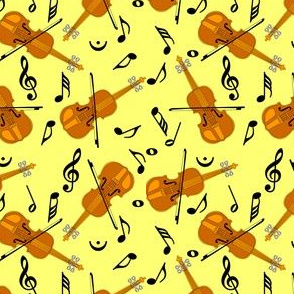 ViolinsMusic Notes Yellow Background