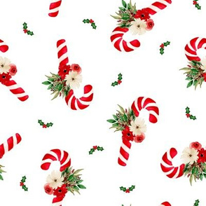 BKRD Floral Candy Canes 8x8