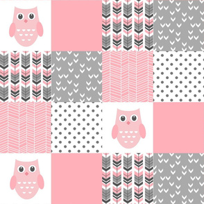 PINK OWL PATCHWORK