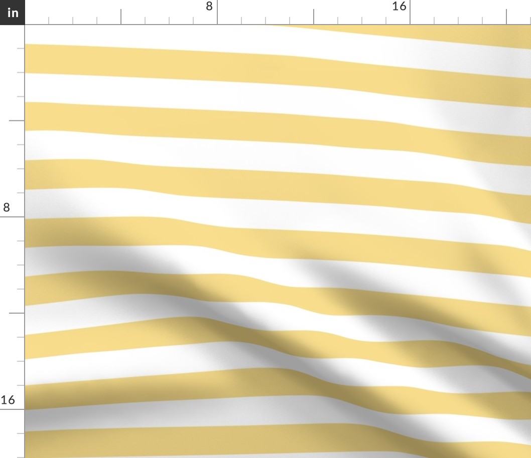 Large Mellow Yellow Awning Stripe Pattern with Light Horizonal Stripes