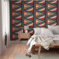 Fire and Ice Tribal Native American Rug Pattern LS