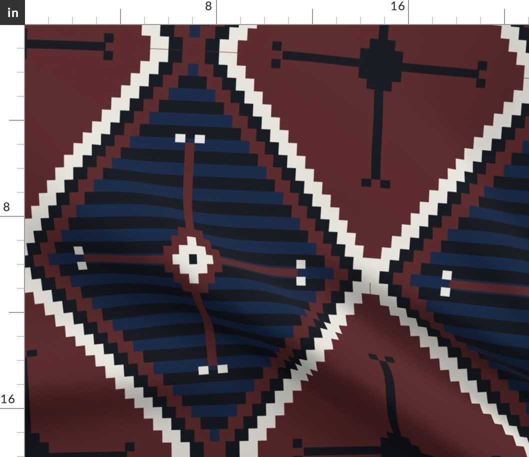 Modern Navajo Style Tribal Moki Diamond Pattern