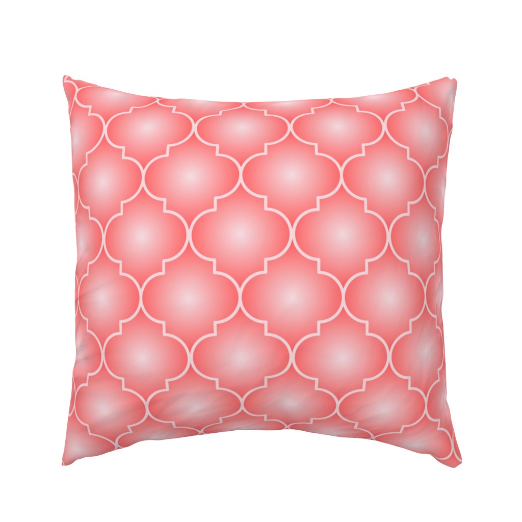 Salmon Pink Ogee Pattern