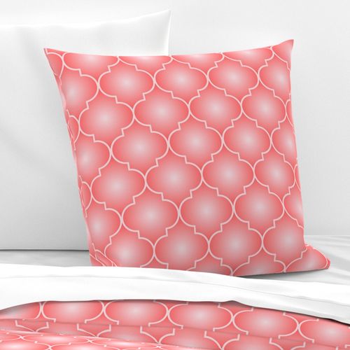 Salmon Pink Ogee Pattern