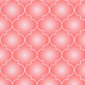Salmon Pink Ogee Pattern