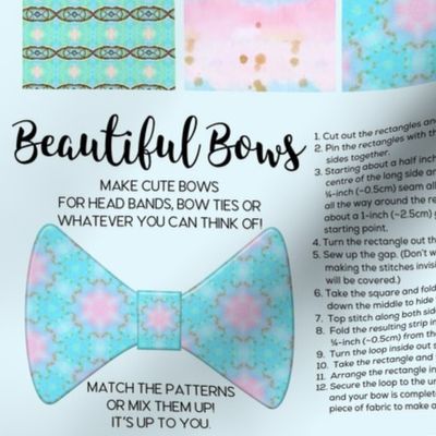 beautiful bows - turquoise and pink