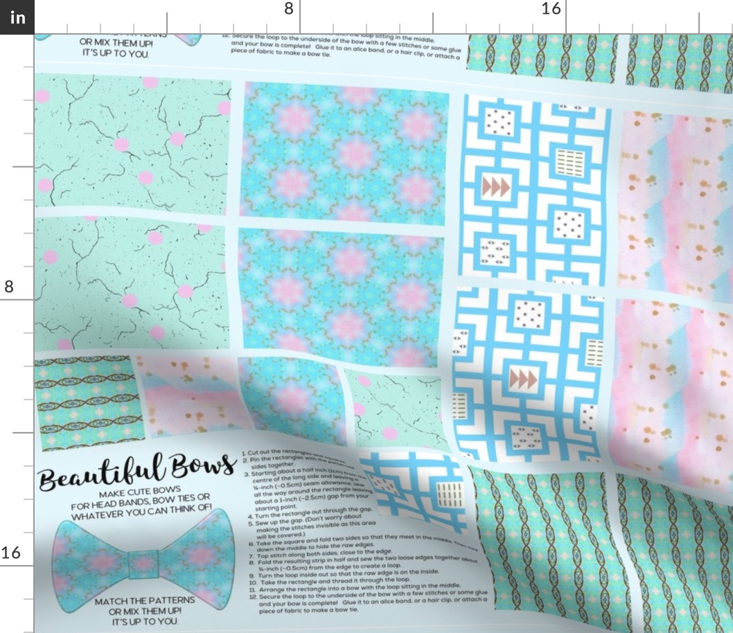 beautiful bows - turquoise and pink