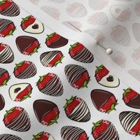 (small scale) chocolate covered strawberries - rich on white C20BS