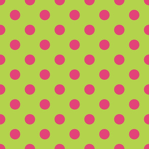 Polka Dots light green/light magenta