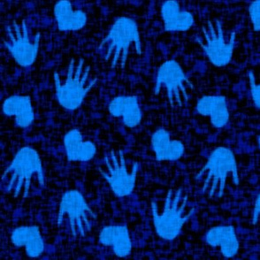 Hearts 'n Hands Ikat Blues Large