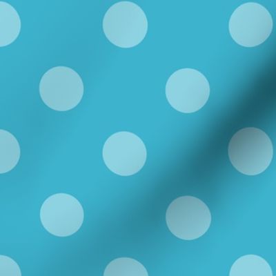 Polka Dots dark forgetmenot blue and light blue