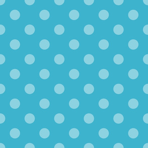 Polka Dots dark forgetmenot blue and light blue