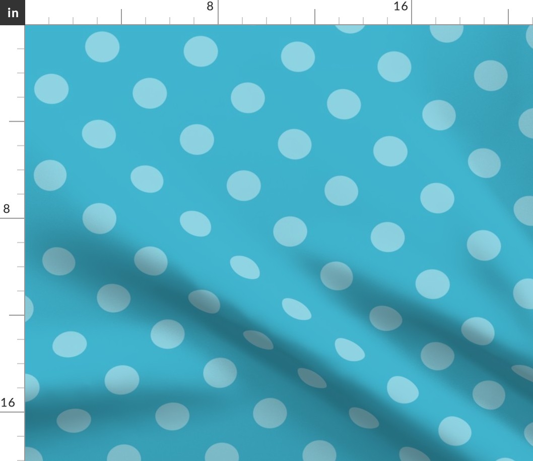 Polka Dots dark forgetmenot blue and light blue