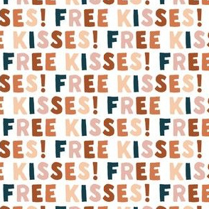 free kisses! - multi rust & blue - LAD20