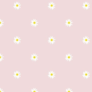 Watercolor Daisy Dots Pastel Pink and Yellow