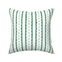 emerald green scalloped stripes and polka dots