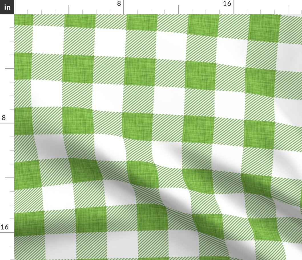 2" pear linen buffalo check