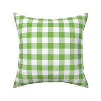 1" pear linen buffalo check