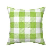 2" chartreuse linen buffalo check