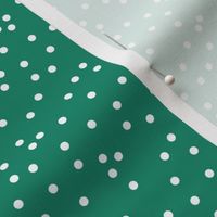 Teal with White Confetti Dots