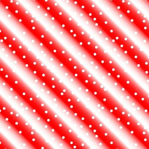 Red & White Gradient Stripes with White Confetti