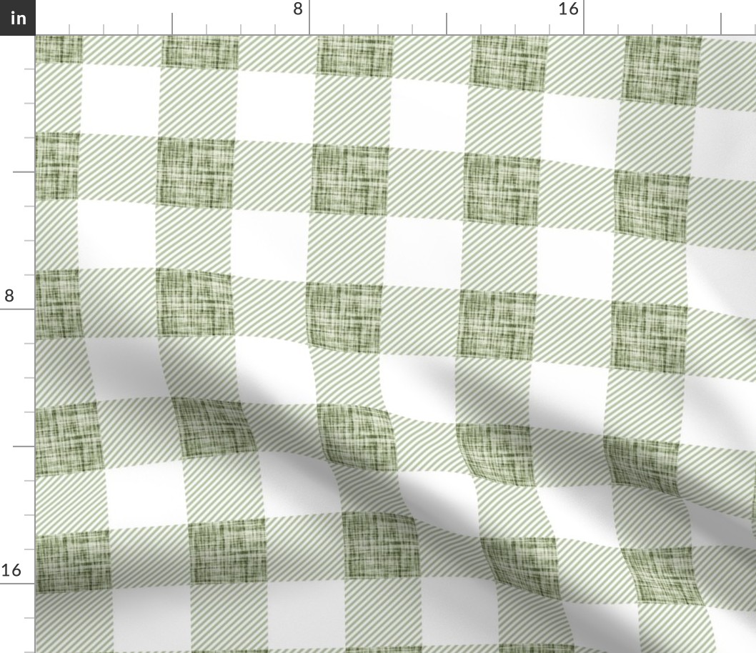 2" junglewood linen buffalo check